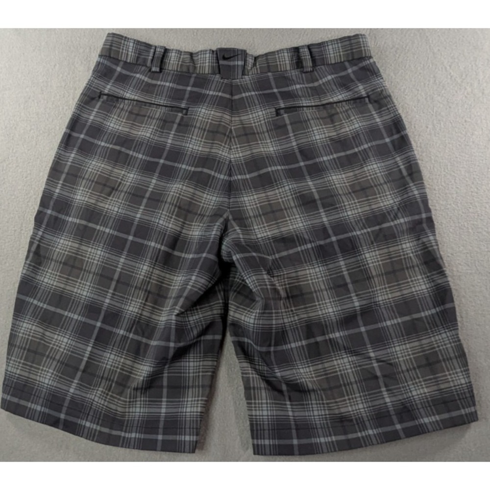 Nike Golf Mens Tour Performance Dri-FIT Plaid Shorts 32 Gray Black 657746-060 - Picture 4 of 10